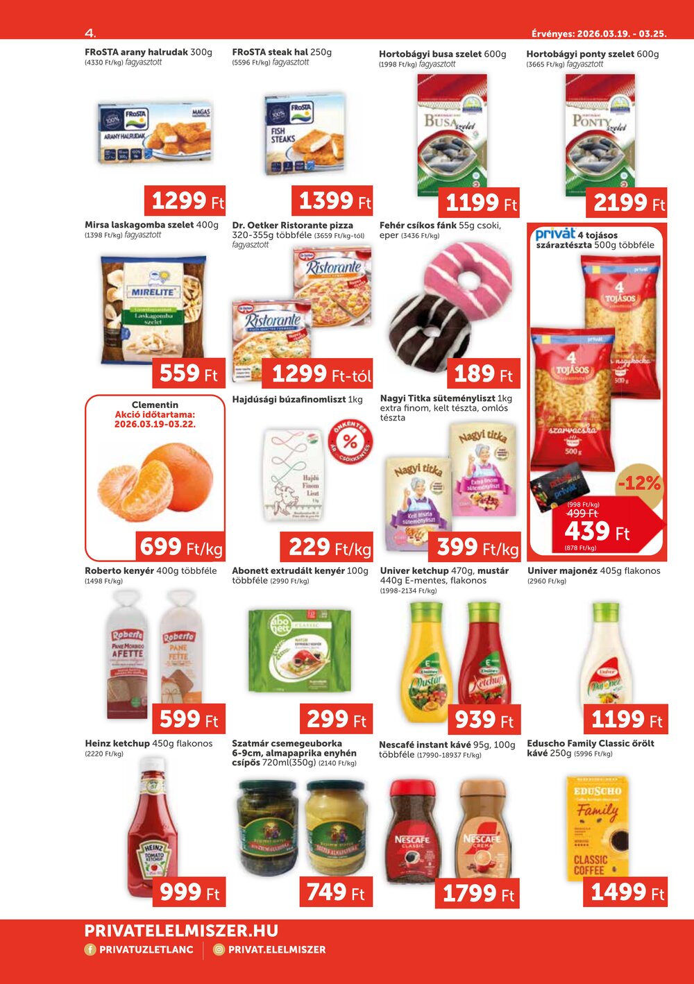 Privát akciós újság 2026.03.19-től - 4. oldal.