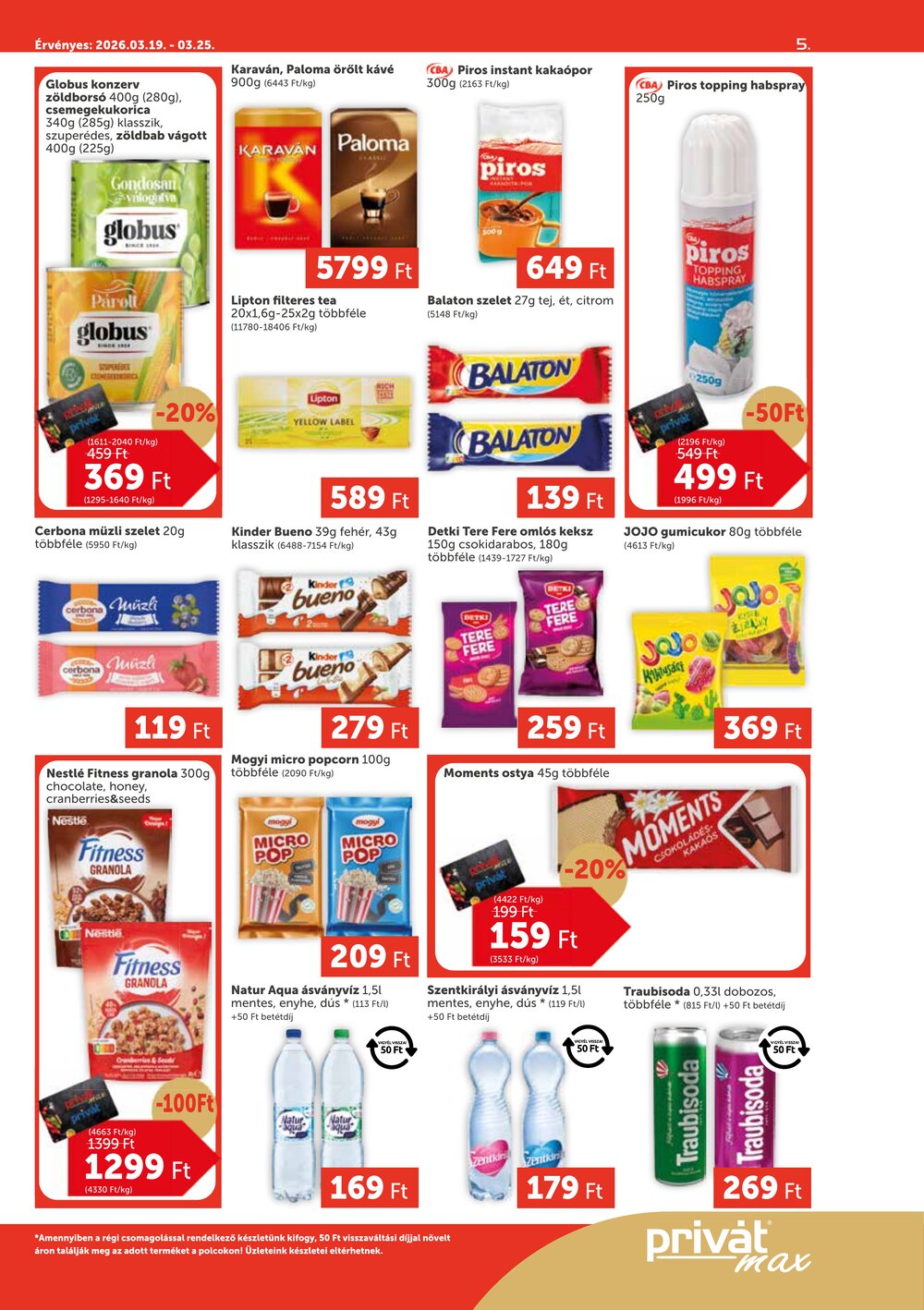 Privát akciós újság 2026.03.19-től - 5. oldal.