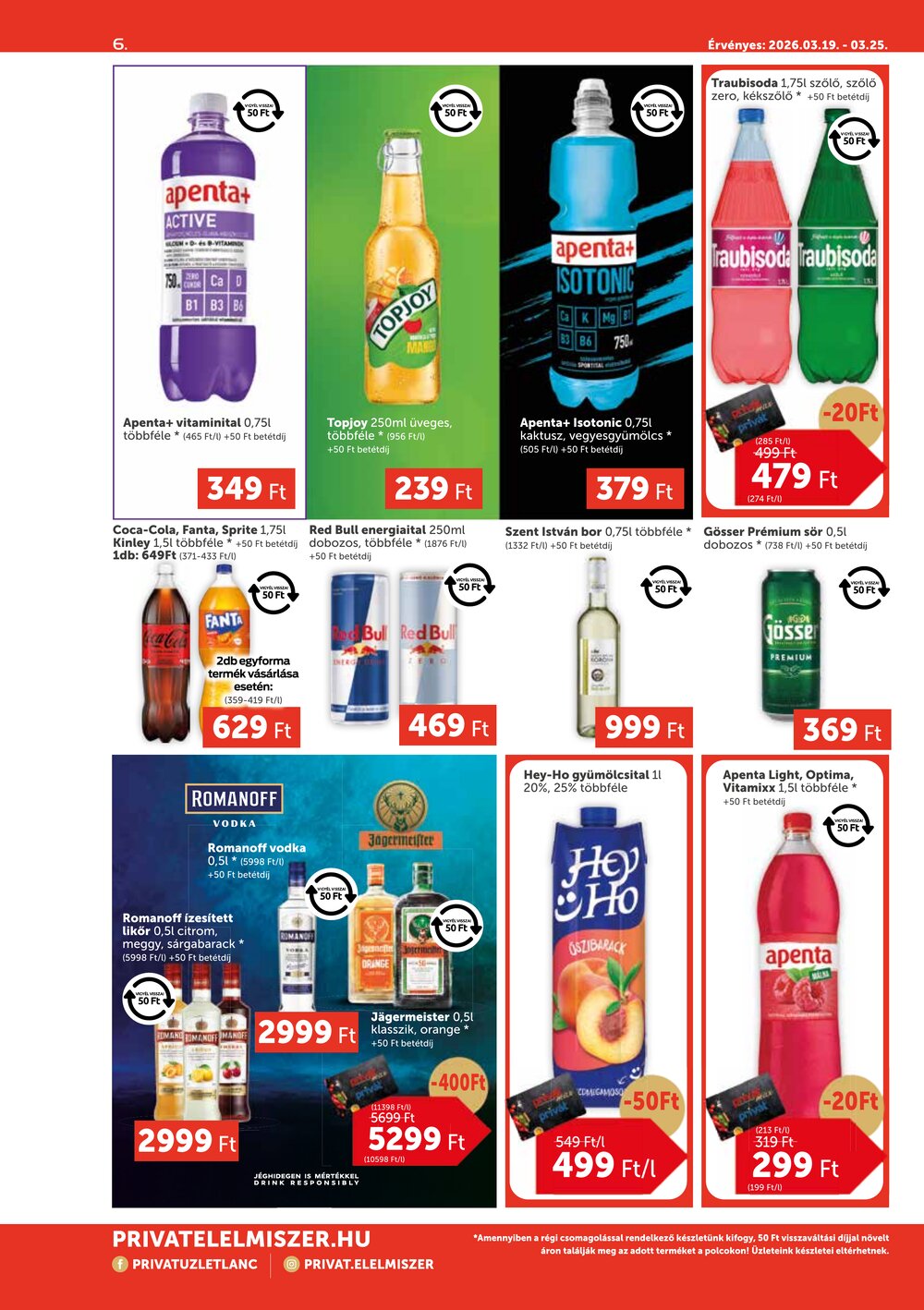 Privát akciós újság 2026.03.19-től - 6. oldal.