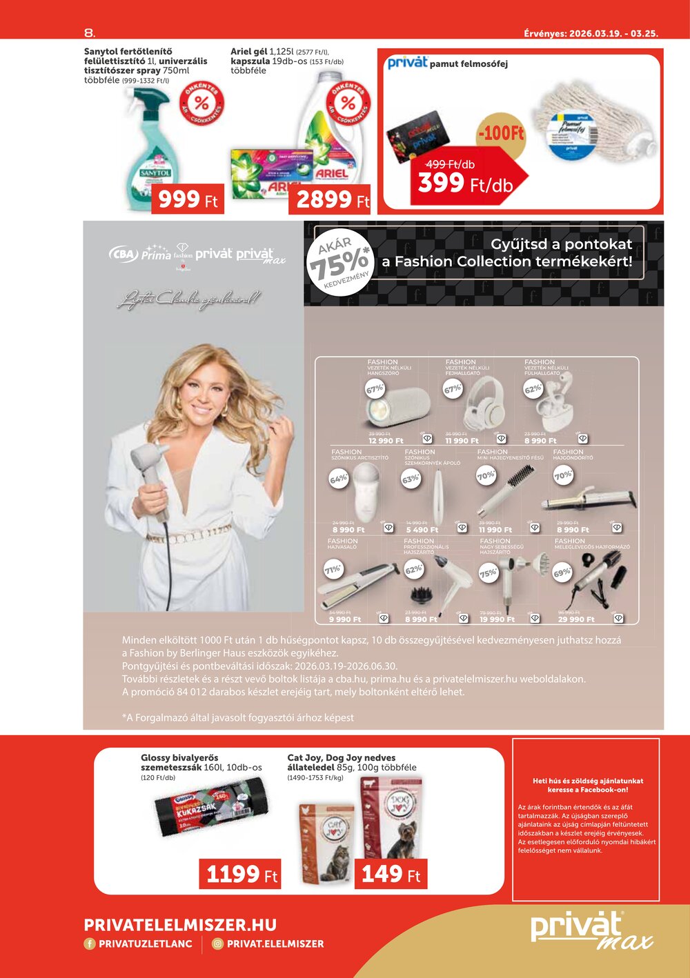 Privát akciós újság 2026.03.19-től - 8. oldal.