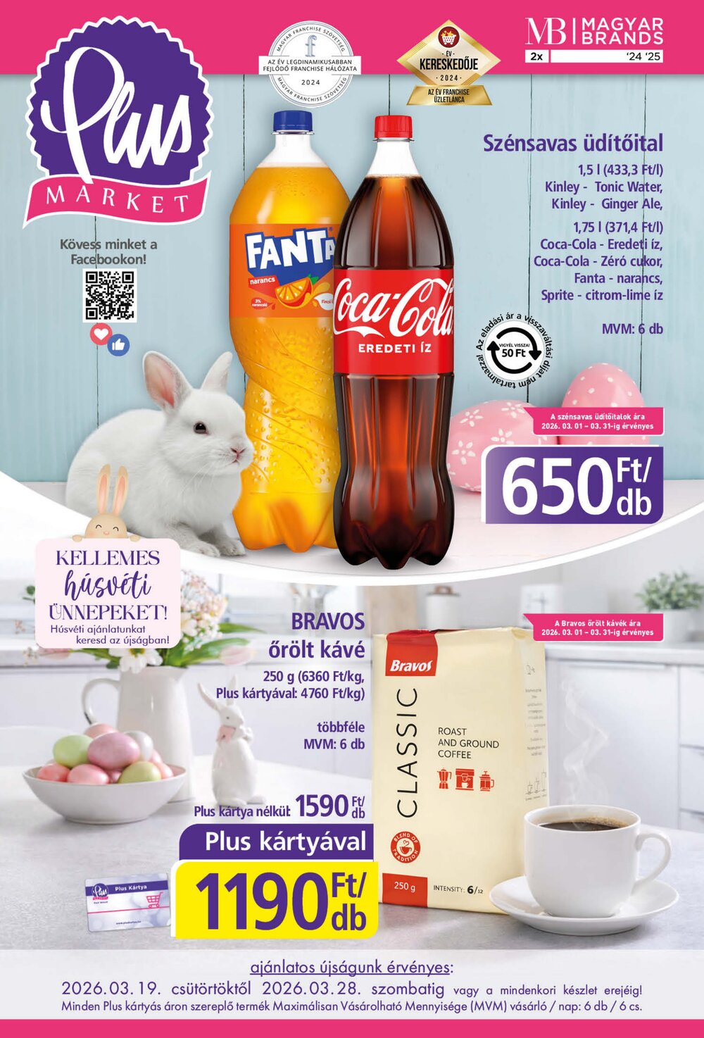 PlusMarket akciós újság 2026.03.19-től - 1. oldal.