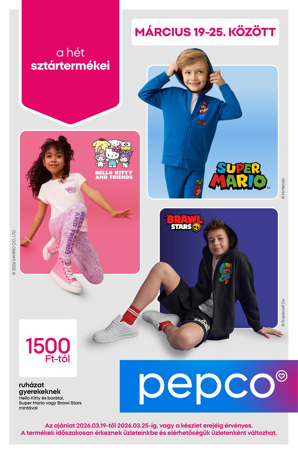 Pepco akciós újság 2026.03.19-től - 1. oldal.