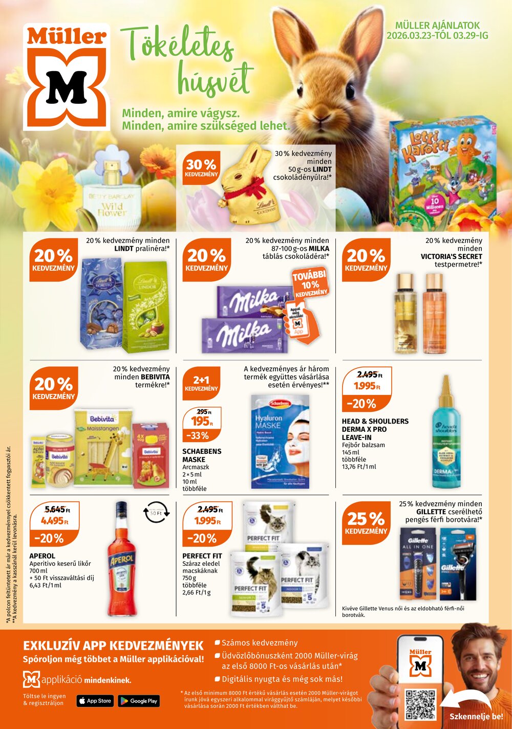 Müller drogéria akciós újság 2026.03.23-tól - 1. oldal.