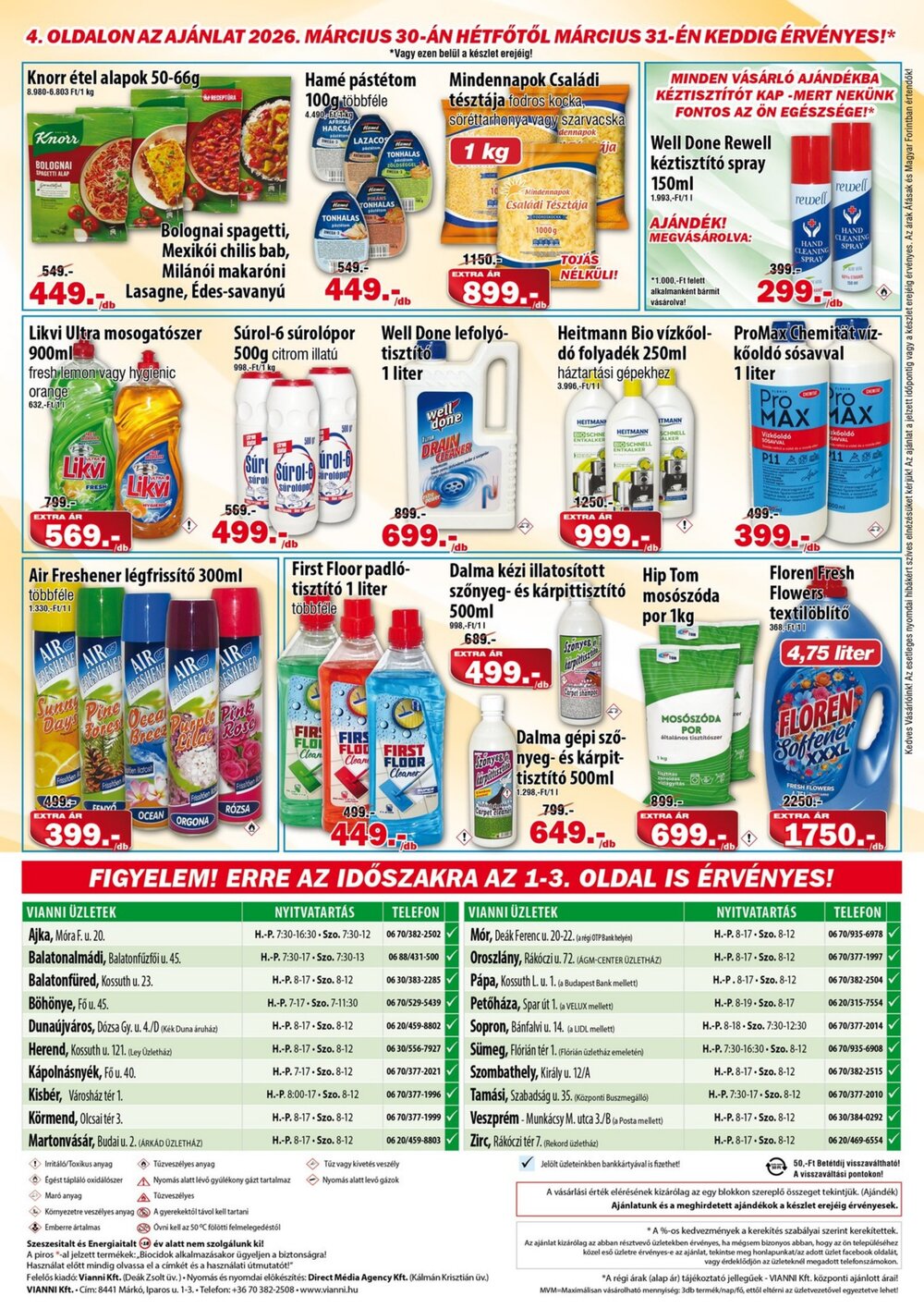 Vianni drogéria akciós újság 2026.03.25-től - 4. oldal.