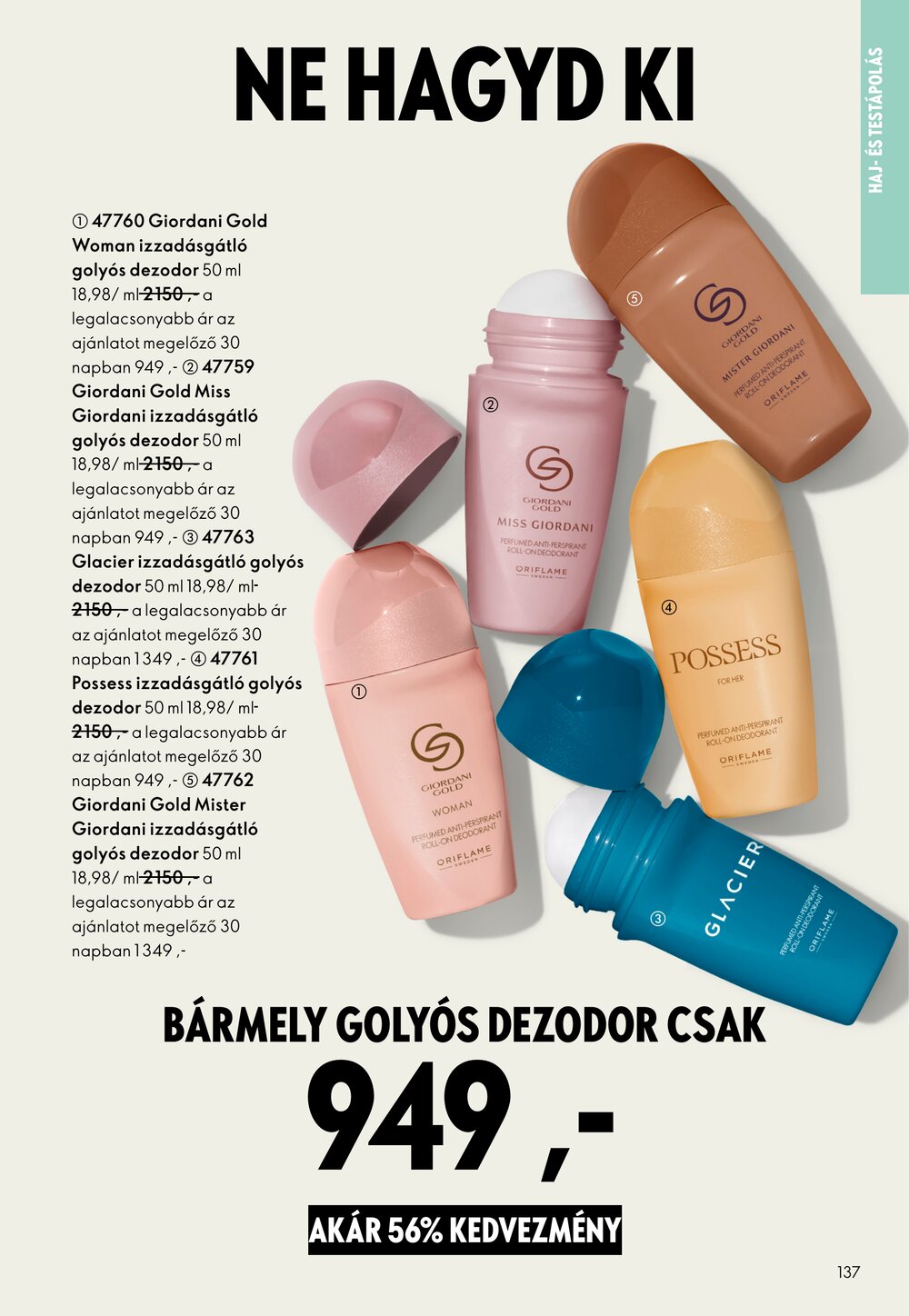 Oriflame akciós újság 2026.03.25-től - 137. oldal.