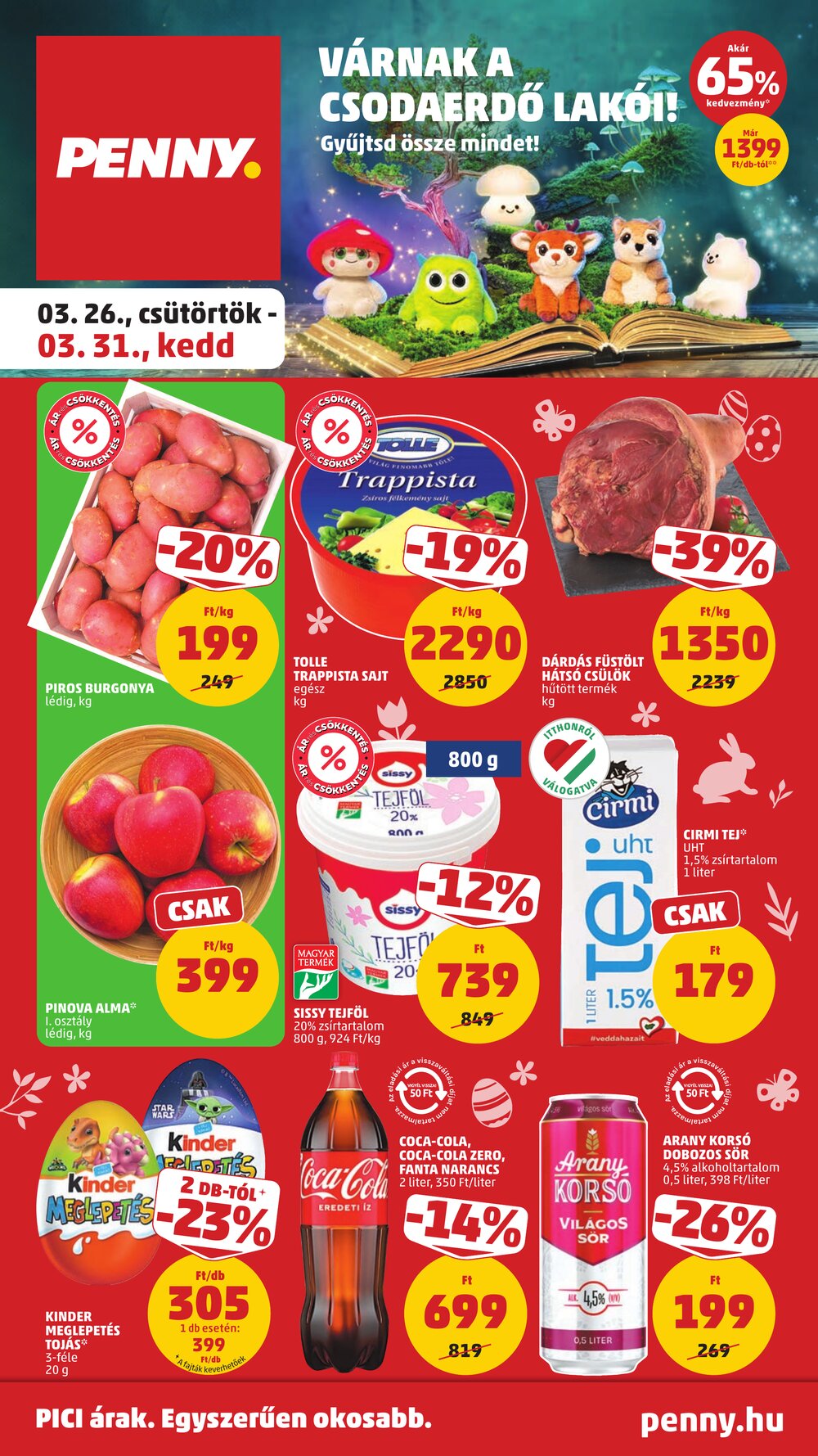 Penny Market akciós újság 2026.03.26-tól - 1. oldal.
