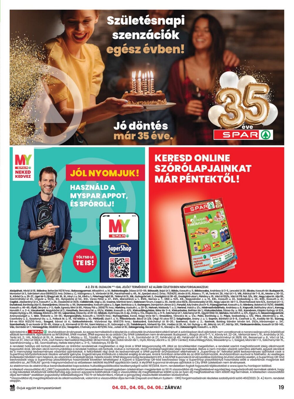 Spar akciós újság 2026.03.26-tól - 19. oldal.