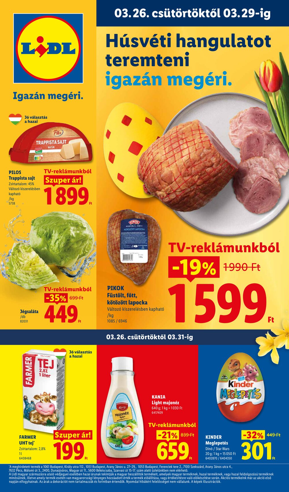 Lidl akciós újság 2026.03.26-tól - 1. oldal.