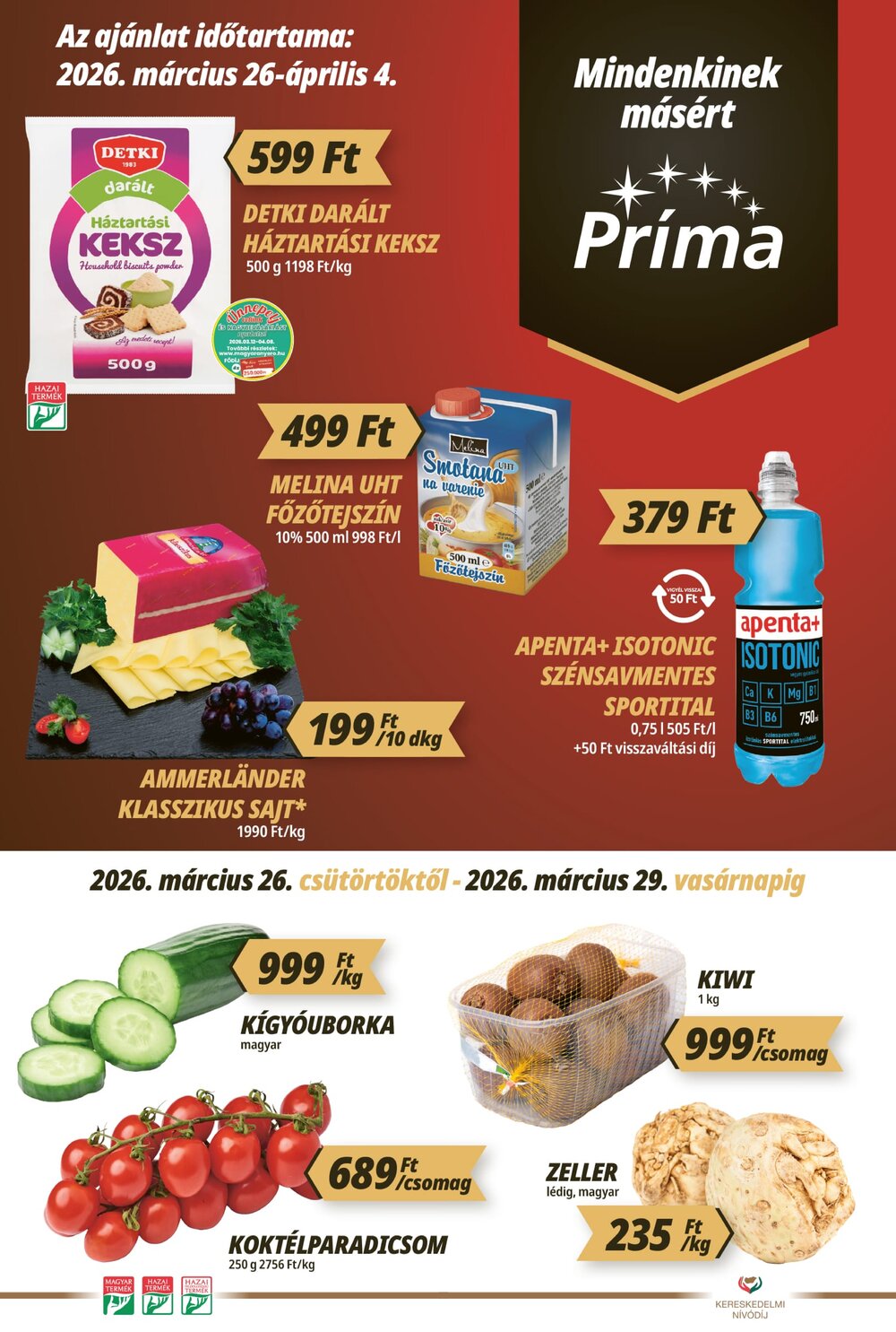 CBA akciós újság 2026.03.26-tól - 1. oldal.