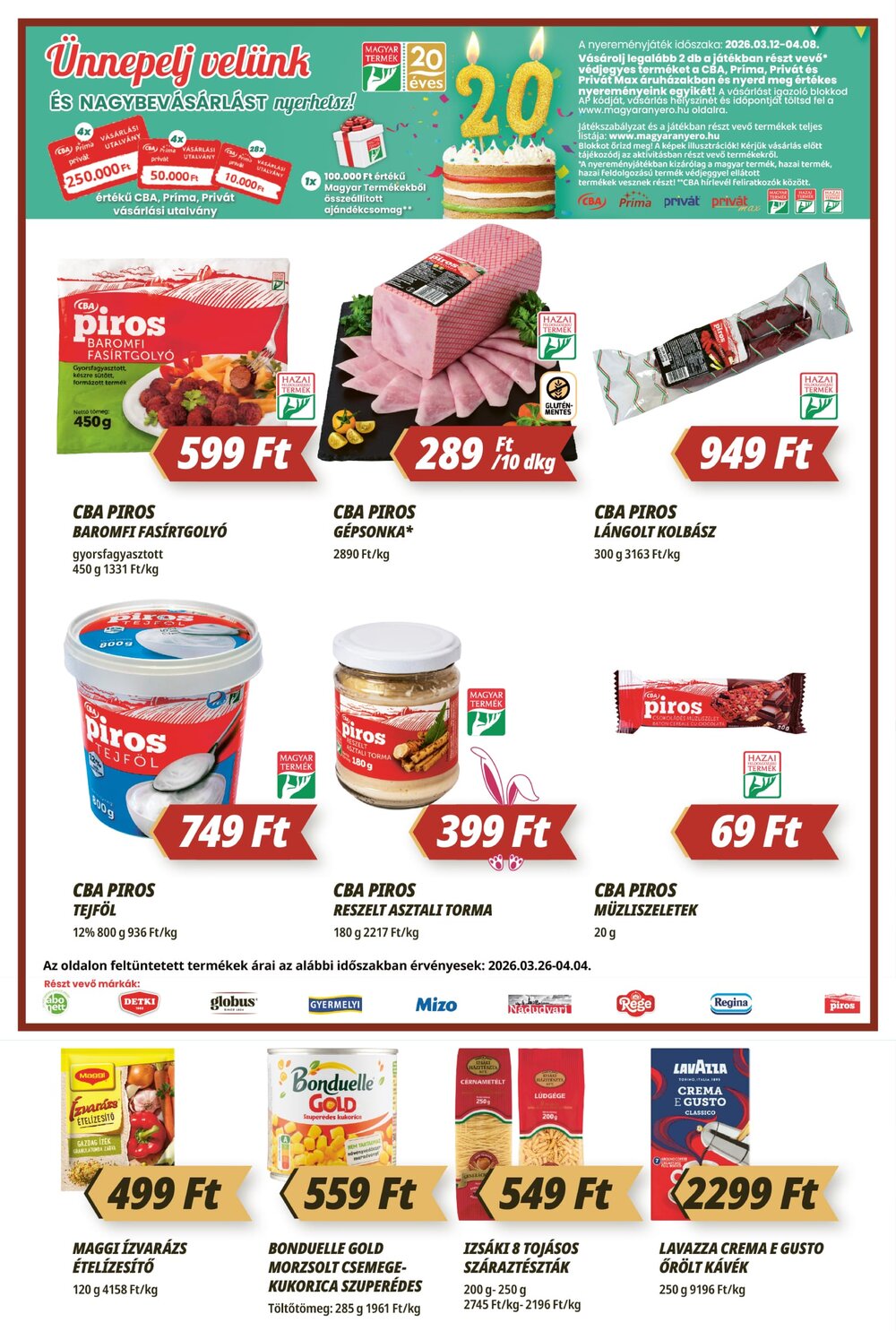 CBA akciós újság 2026.03.26-tól - 4. oldal.