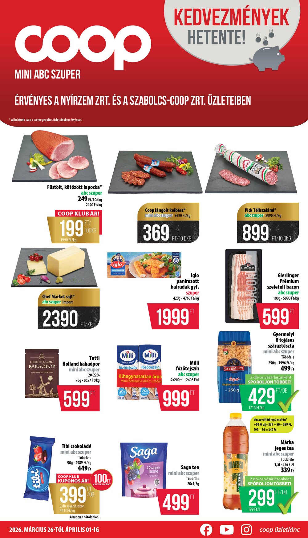 Coop akciós újság 2026.03.26-tól - 1. oldal.