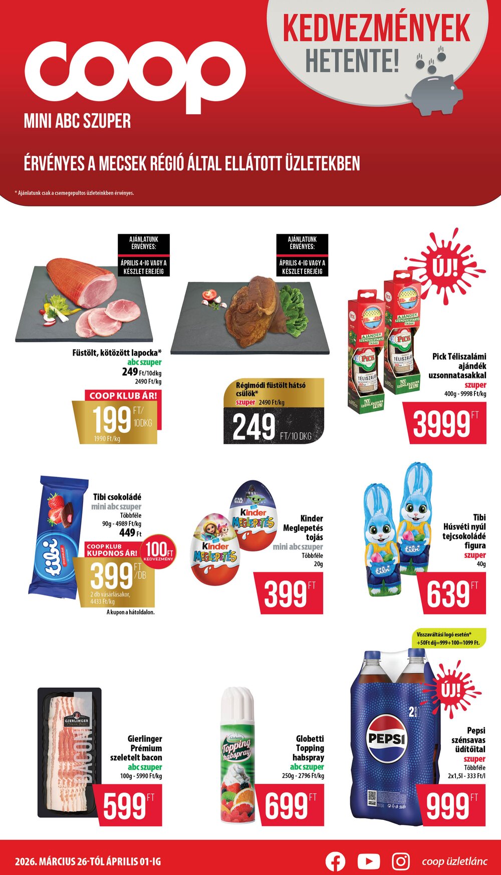 Coop akciós újság 2026.03.26-tól - 1. oldal.