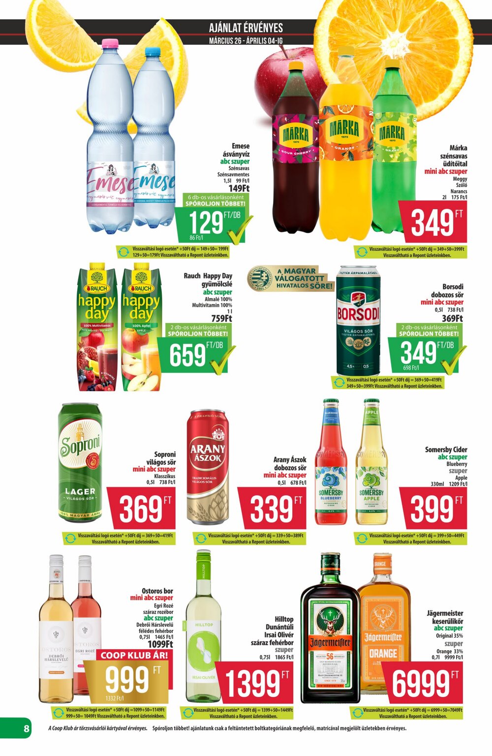 Coop akciós újság 2026.03.26-tól - 8. oldal.