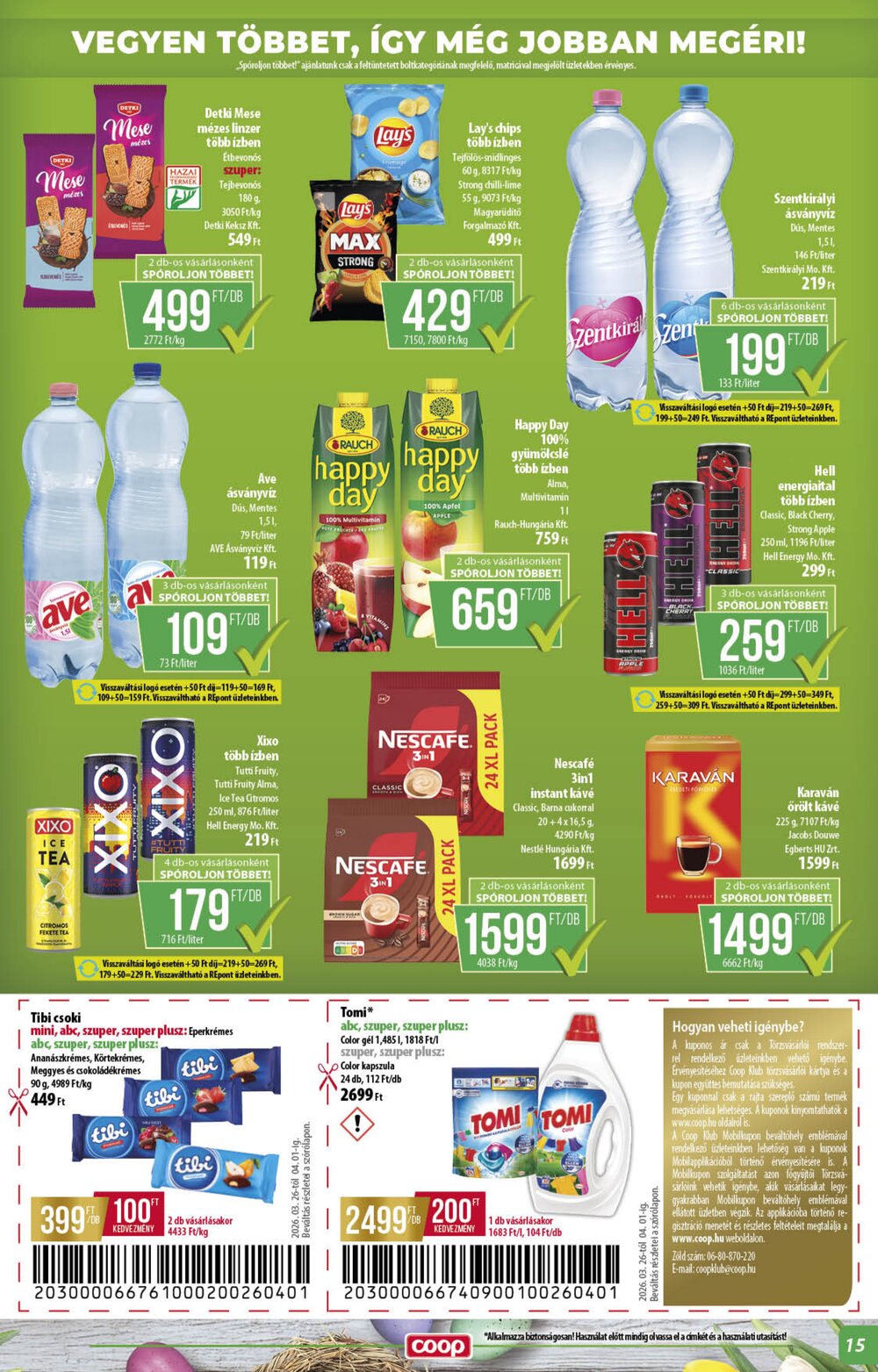 Coop akciós újság 2026.03.26-tól - 15. oldal.