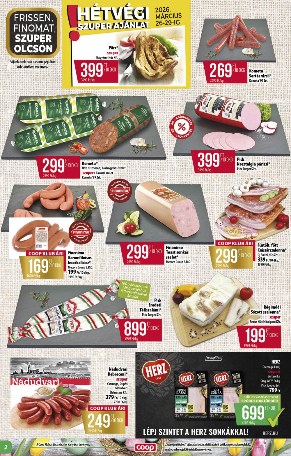 Coop akciós újság 2026.03.26-tól - 2. oldal.