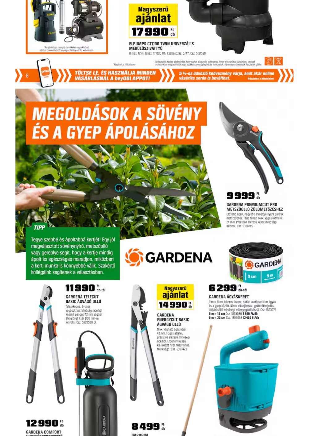 OBI akciós újság 2026.03.31-től - 8. oldal.