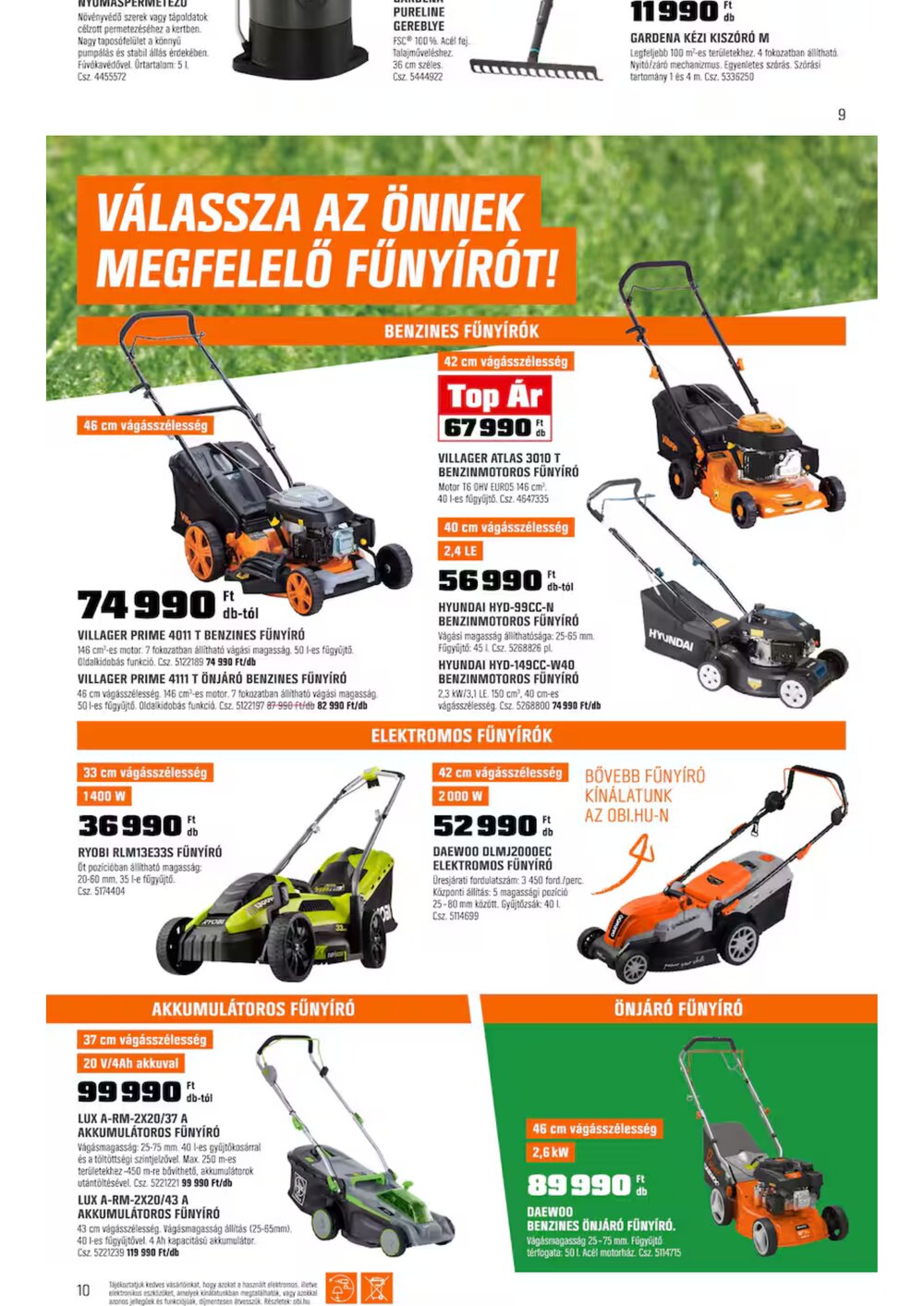 OBI akciós újság 2026.03.31-től - 9. oldal.