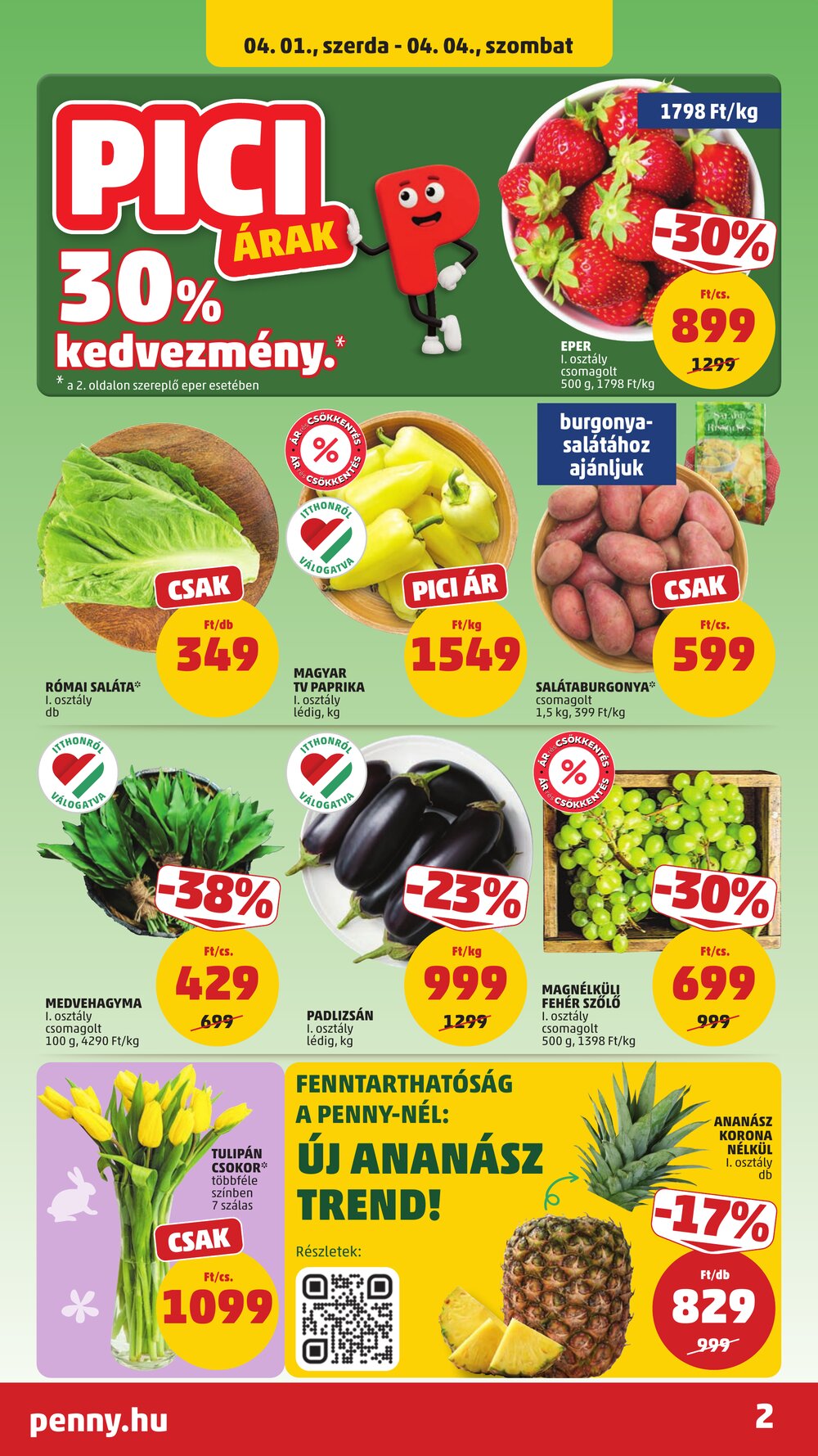 Penny Market akciós újság 2026.04.01-től - 2. oldal.