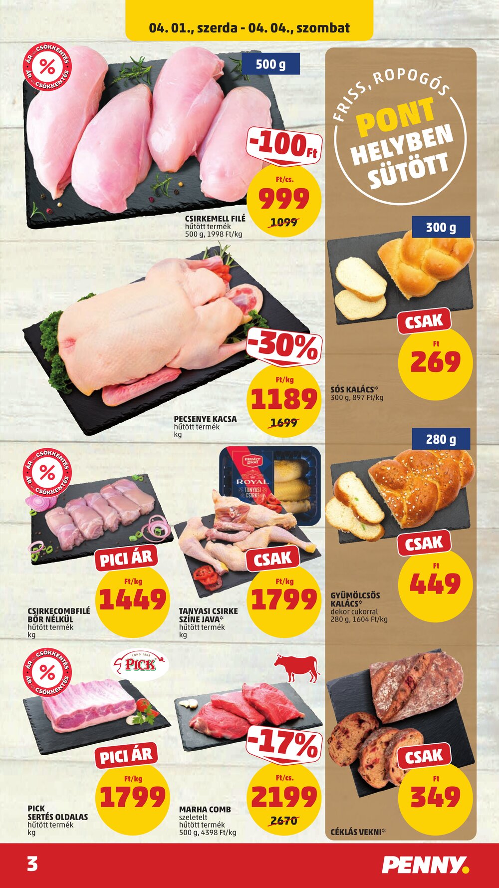 Penny Market akciós újság 2026.04.01-től - 3. oldal.