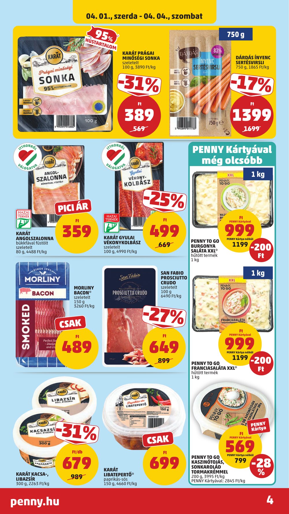 Penny Market akciós újság 2026.04.01-től - 6. oldal.