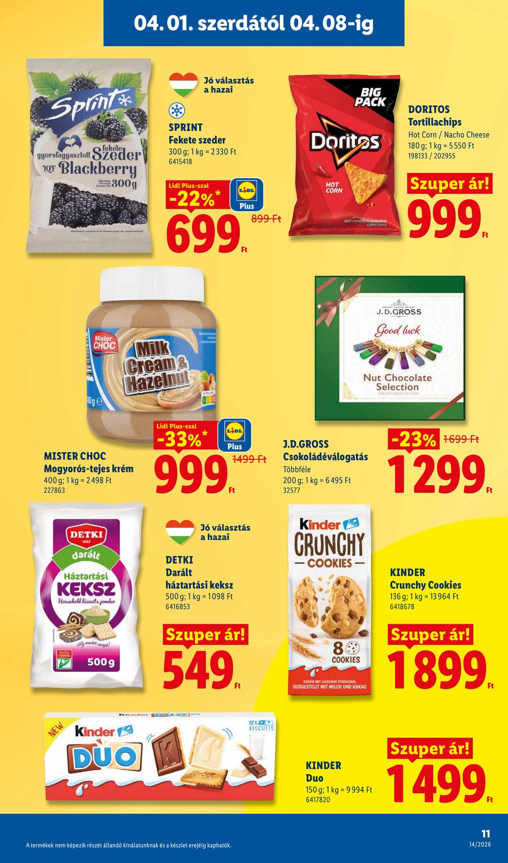 Lidl akciós újság 2026.04.01-től - 11. oldal.