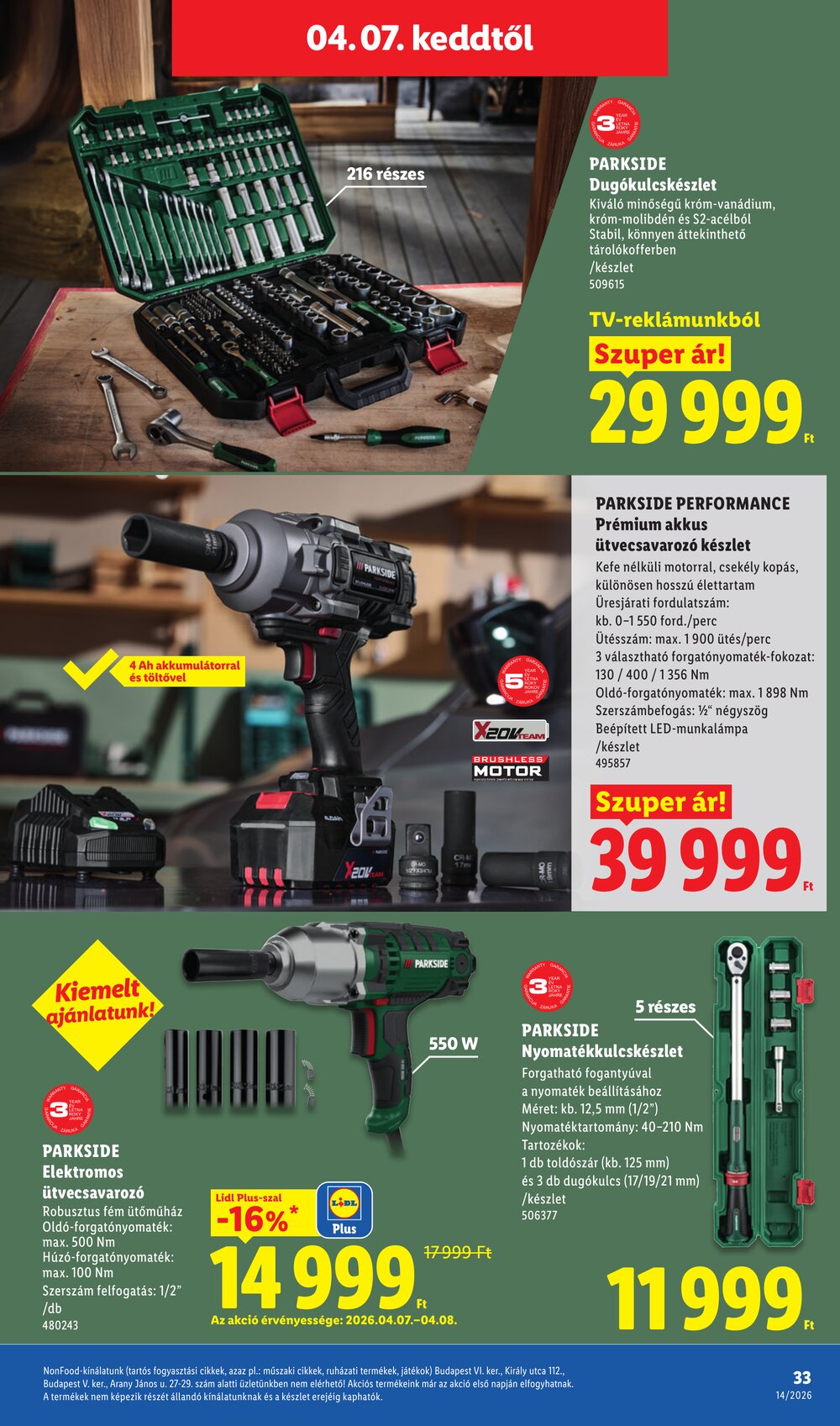 Lidl akciós újság 2026.04.01-től - 33. oldal.