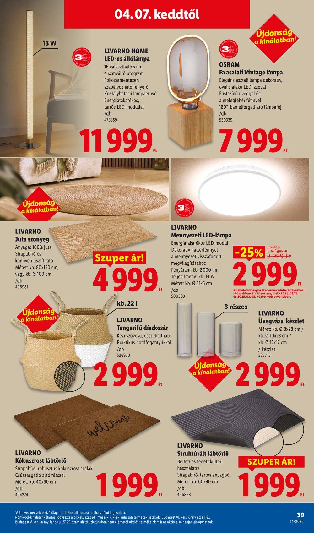 Lidl akciós újság 2026.04.01-től - 39. oldal.