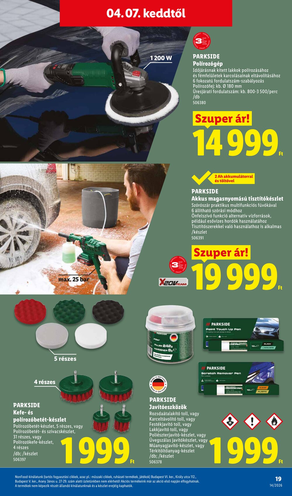 Lidl akciós újság 2026.04.01-től - 19. oldal.