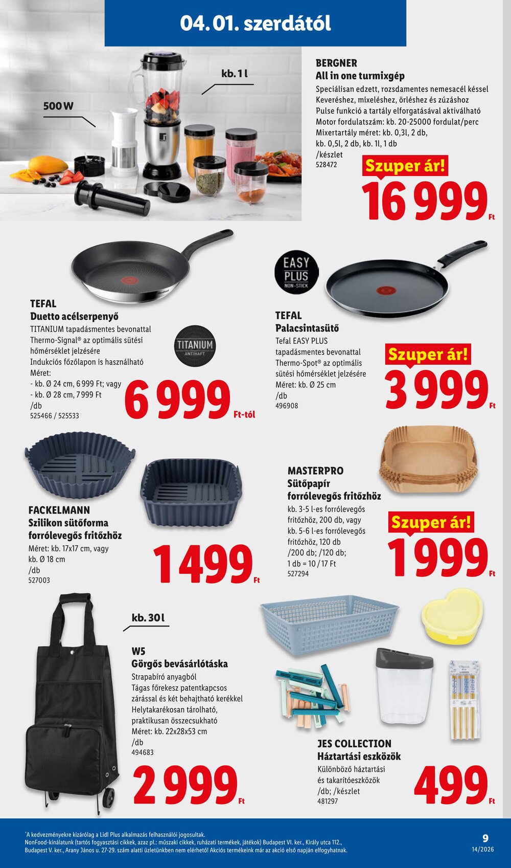 Lidl akciós újság 2026.04.01-től - 9. oldal.