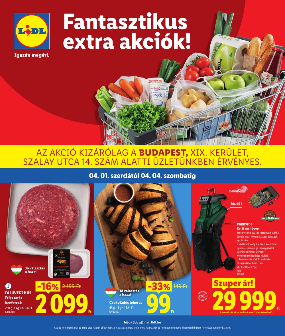 Lidl akciós újság 2026.04.01-től - 1. oldal.