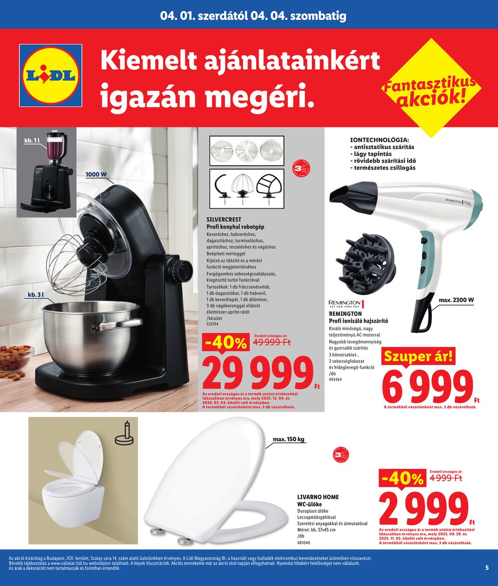 Lidl akciós újság 2026.04.01-től - 5. oldal.