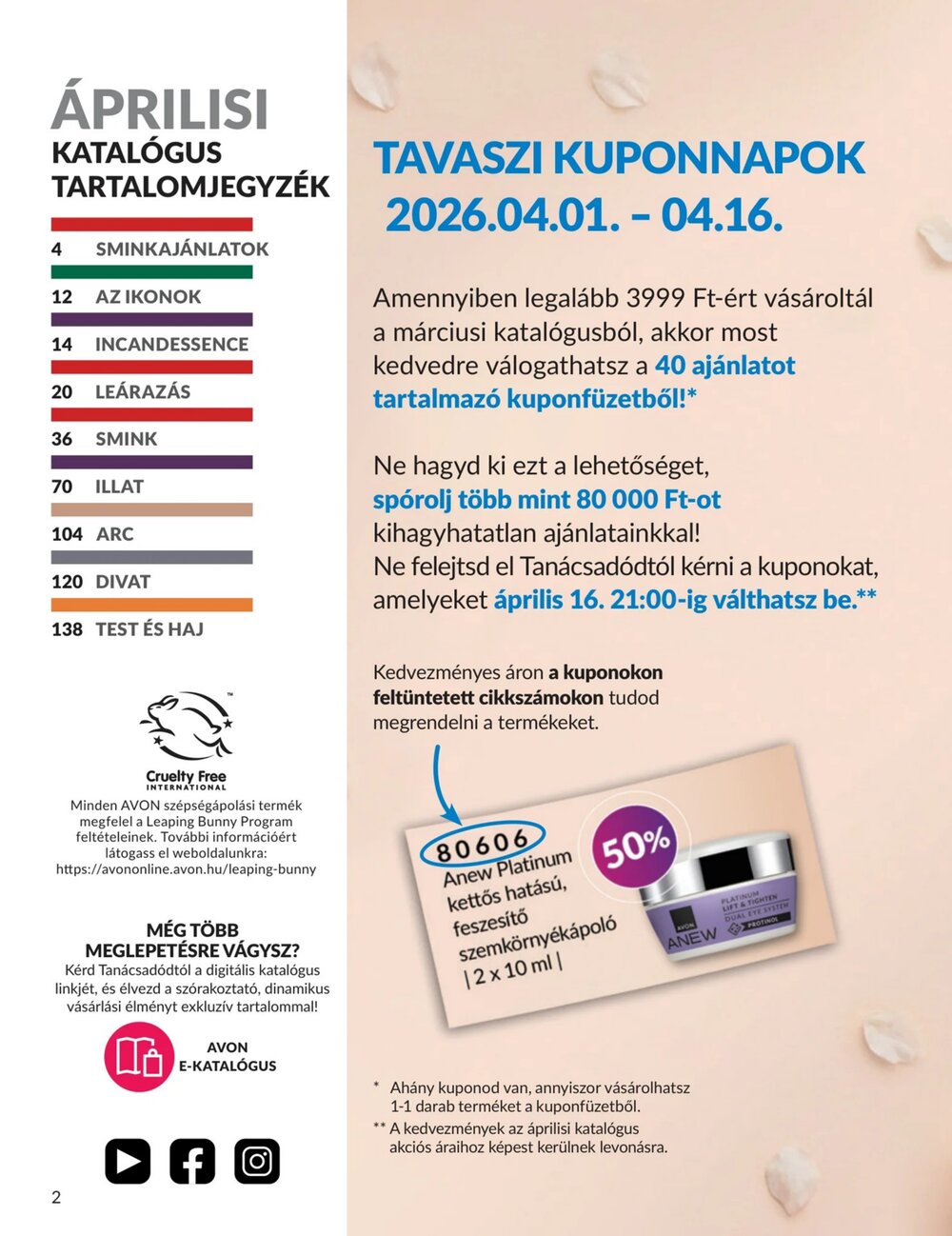 Avon akciós újság 2026.04.01-től - 2. oldal.