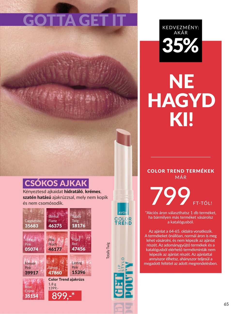 Avon akciós újság 2026.04.01-től - 65. oldal.