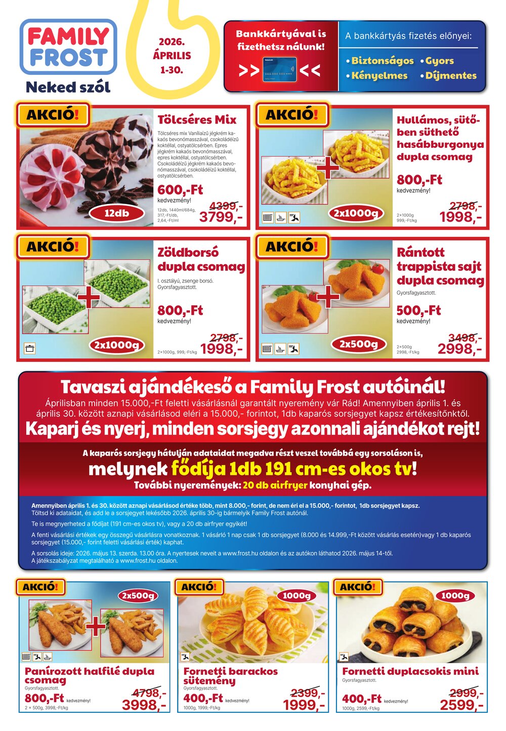 Family Frost akciós újság 2026.04.01-től - 1. oldal.