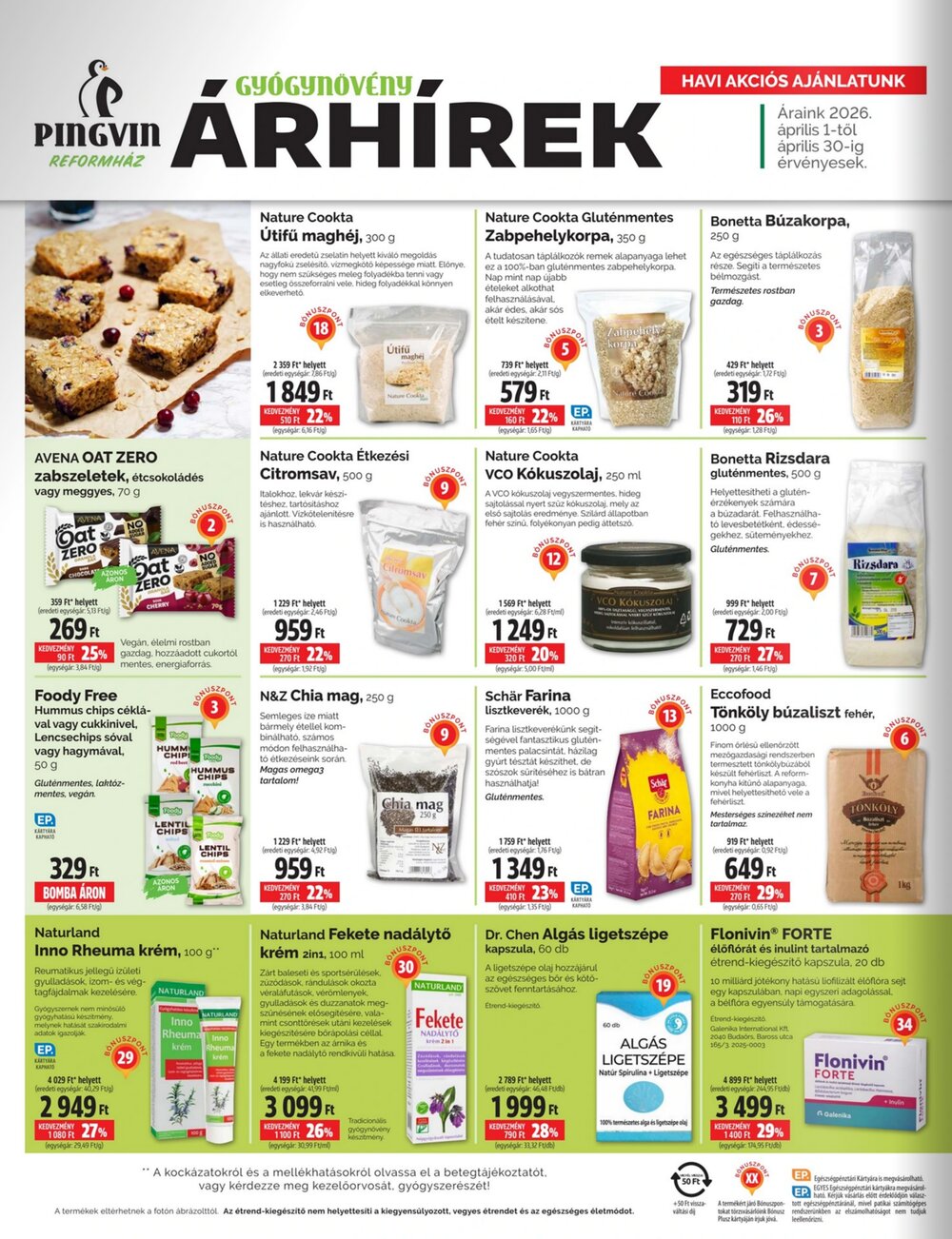 Pingvin Patika akciós újság 2026.04.01-től - 2. oldal.