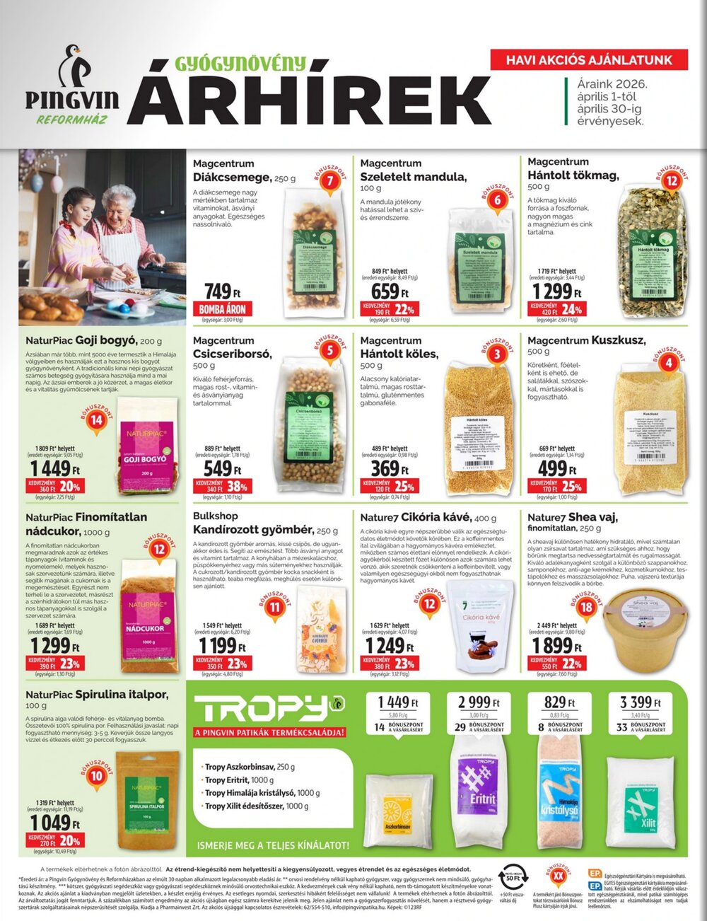 Pingvin Patika akciós újság 2026.04.01-től - 4. oldal.