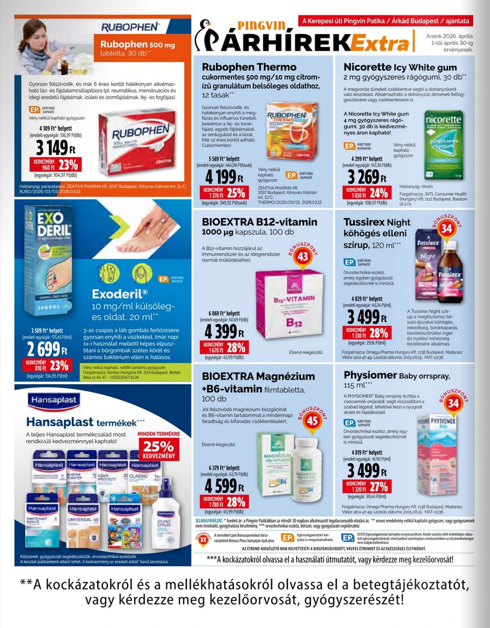 Pingvin Patika akciós újság 2026.04.01-től - 10. oldal.