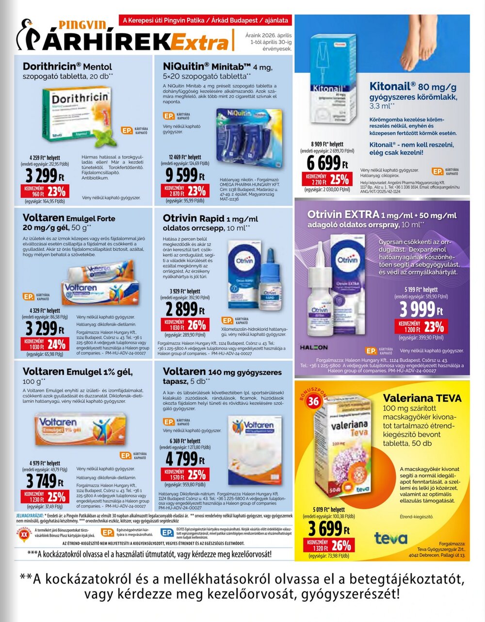 Pingvin Patika akciós újság 2026.04.01-től - 11. oldal.