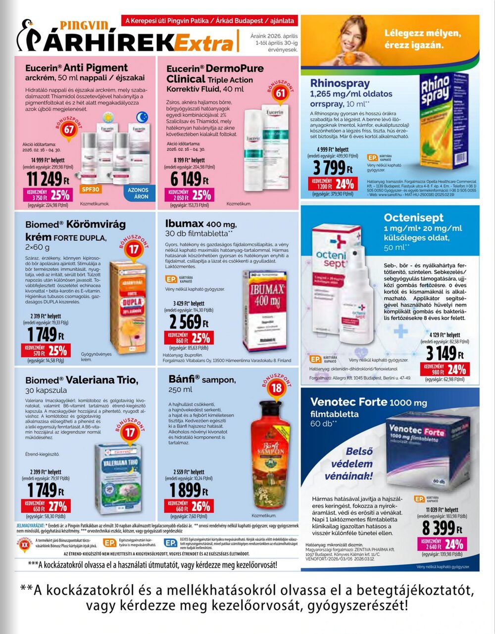 Pingvin Patika akciós újság 2026.04.01-től - 13. oldal.