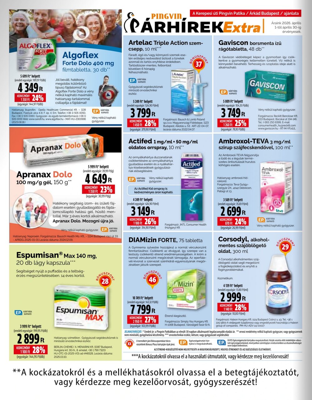 Pingvin Patika akciós újság 2026.04.01-től - 2. oldal.