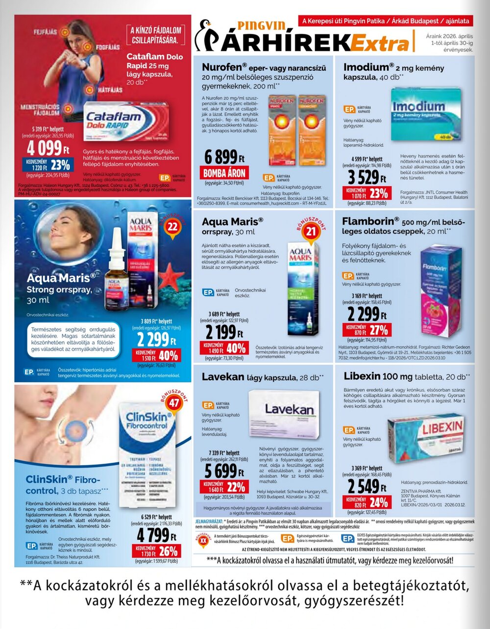Pingvin Patika akciós újság 2026.04.01-től - 6. oldal.