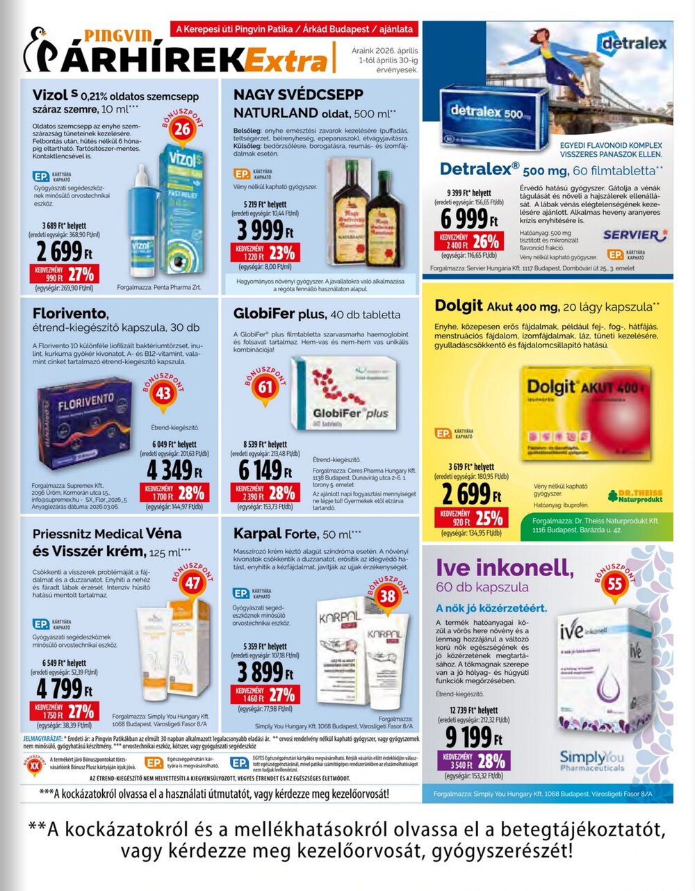 Pingvin Patika akciós újság 2026.04.01-től - 7. oldal.