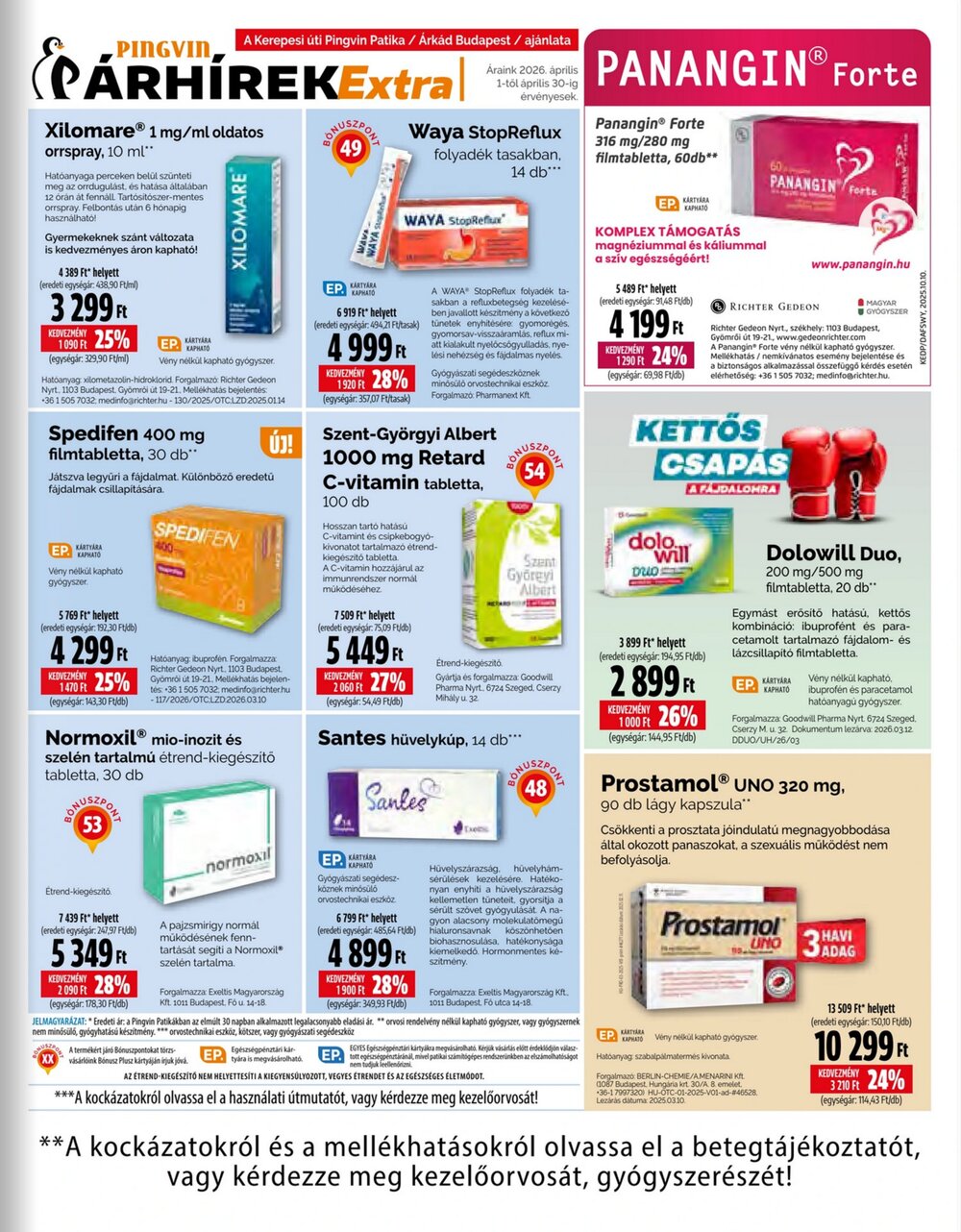Pingvin Patika akciós újság 2026.04.01-től - 9. oldal.