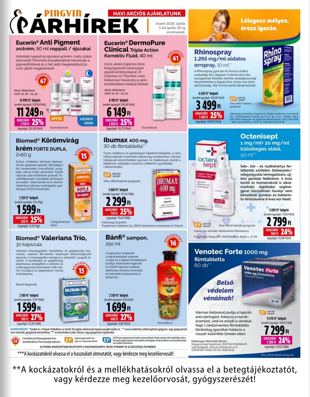 Pingvin Patika akciós újság 2026.04.01-től - 13. oldal.