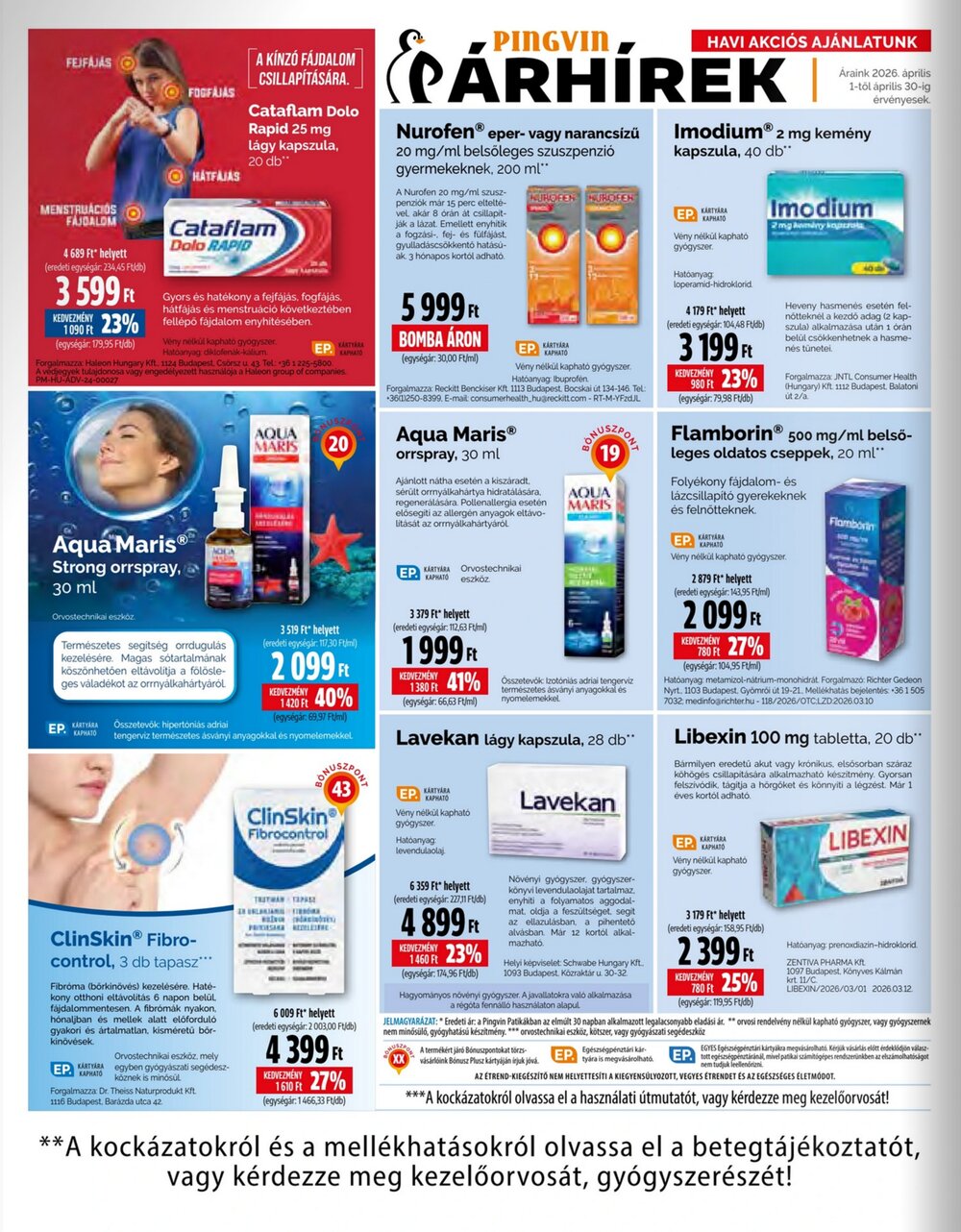 Pingvin Patika akciós újság 2026.04.01-től - 6. oldal.