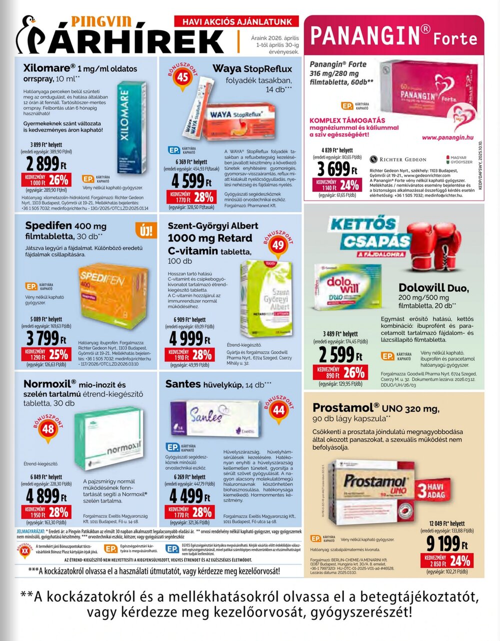Pingvin Patika akciós újság 2026.04.01-től - 9. oldal.