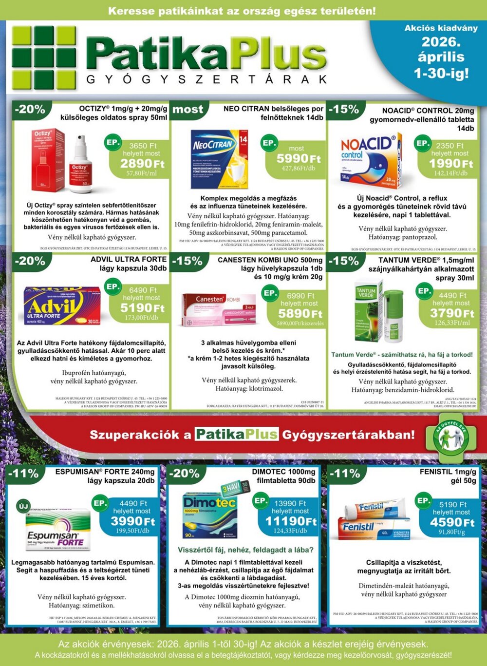 PatikaPlus akciós újság 2026.04.01-től - 1. oldal.