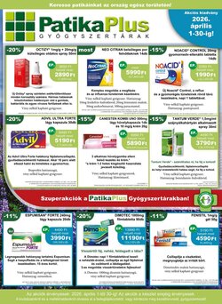 PatikaPlus akciós újság 2026.04.01-től
