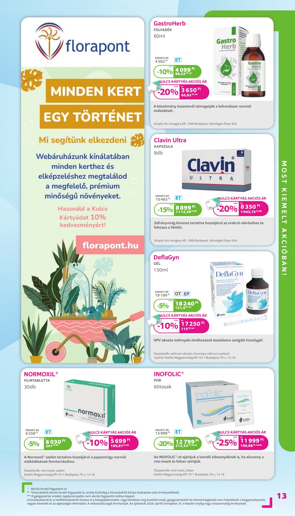Kulcs Patika akciós újság 2026.04.01-től - 13. oldal.