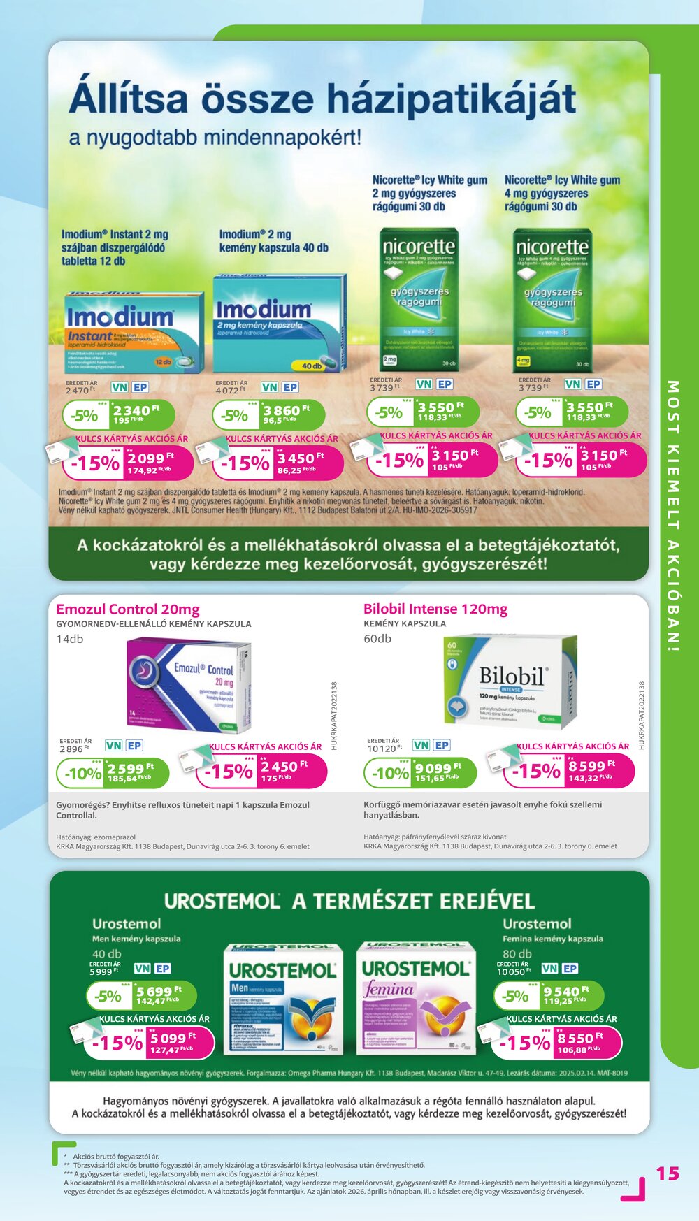 Kulcs Patika akciós újság 2026.04.01-től - 15. oldal.